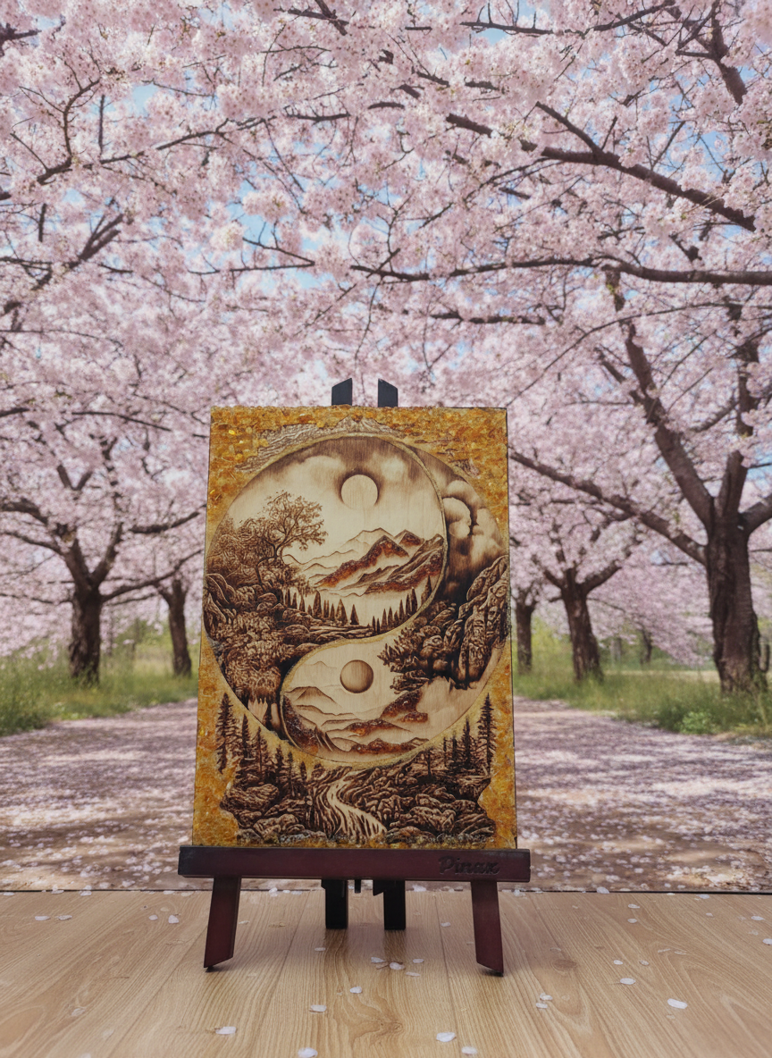 КАРТИНЫ С ЯНТАРЁМ. Выжигания картин и портретов по фото