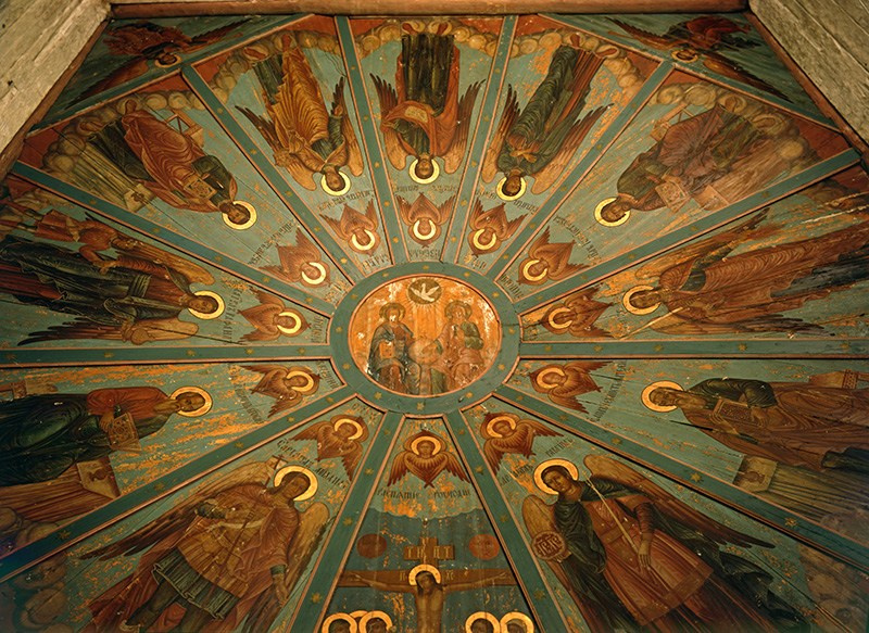 "Небо" в церкви Иоанна Златоуста, 1665г. в селе Саунино, в 5 км от Каргополя