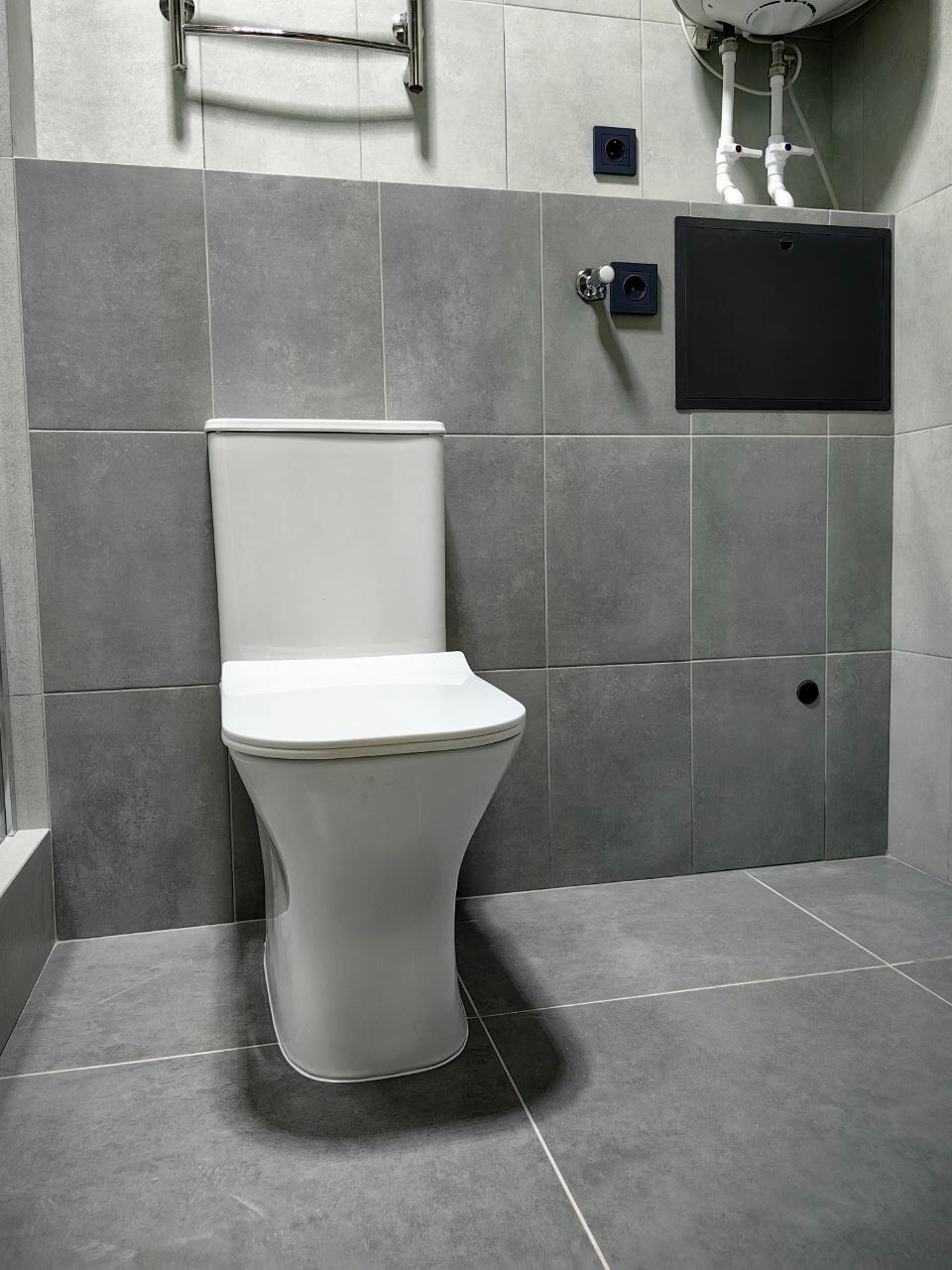 Ванная комната (ул. Сибгата Хакима д. 40). Ремонт санузла, туалета, ванной под ключ в Казани. Укладка плитки