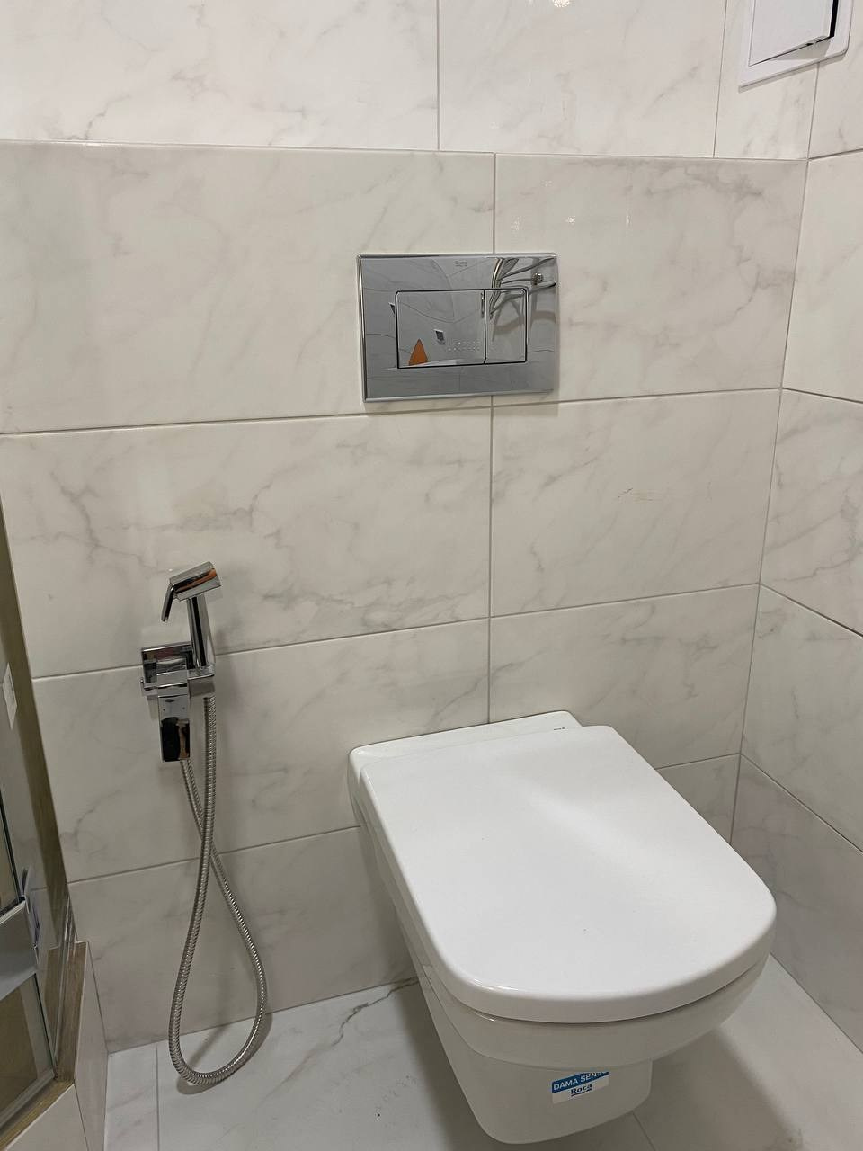 Ванная комната (ул. Краснококшайская д. 84а). Ремонт санузла, туалета, ванной под ключ в Казани. Укладка плитки