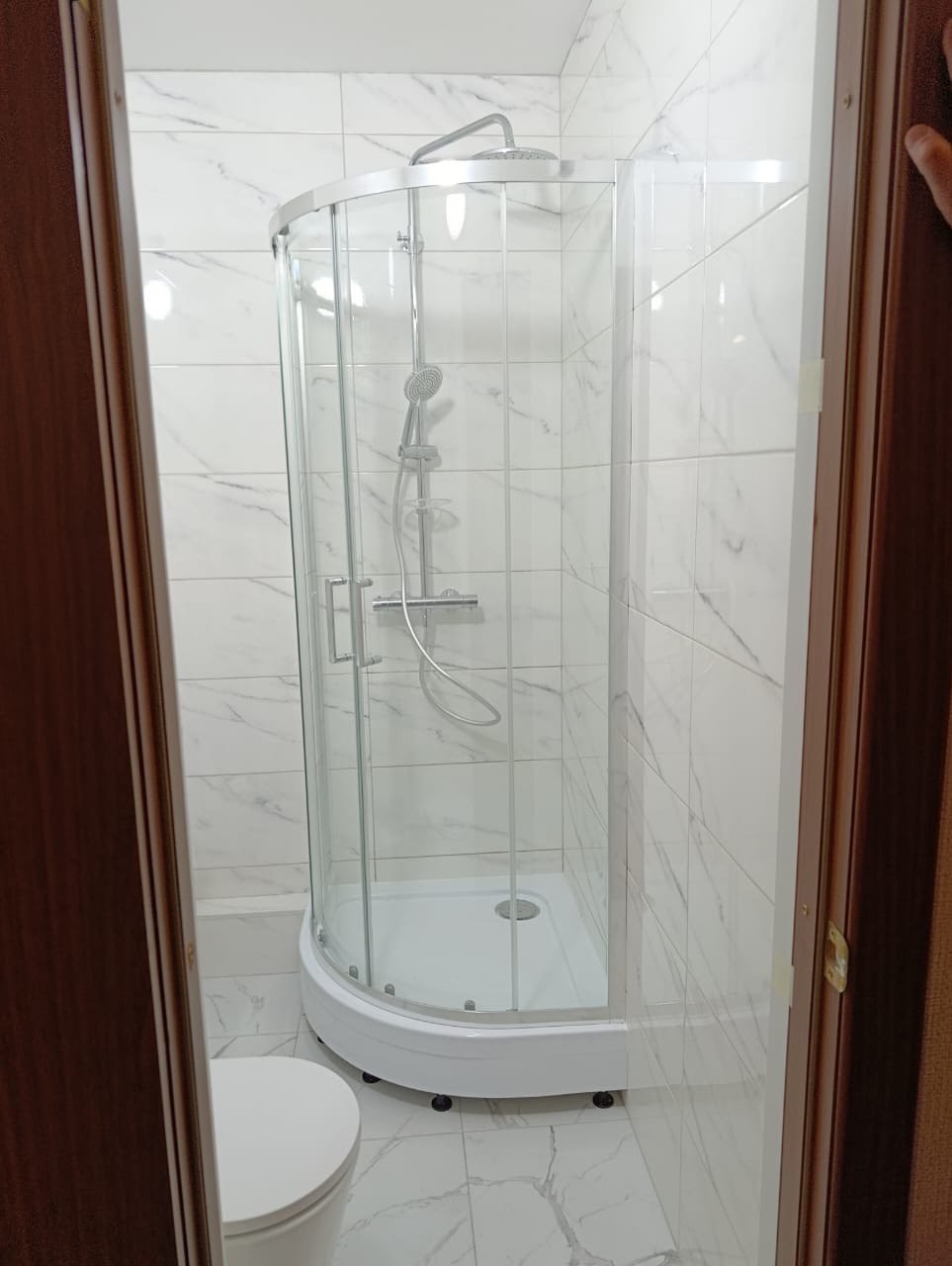 Ванная комната (ул. Андрея Адо д. 16). Ремонт санузла, туалета, ванной под ключ в Казани. Укладка плитки