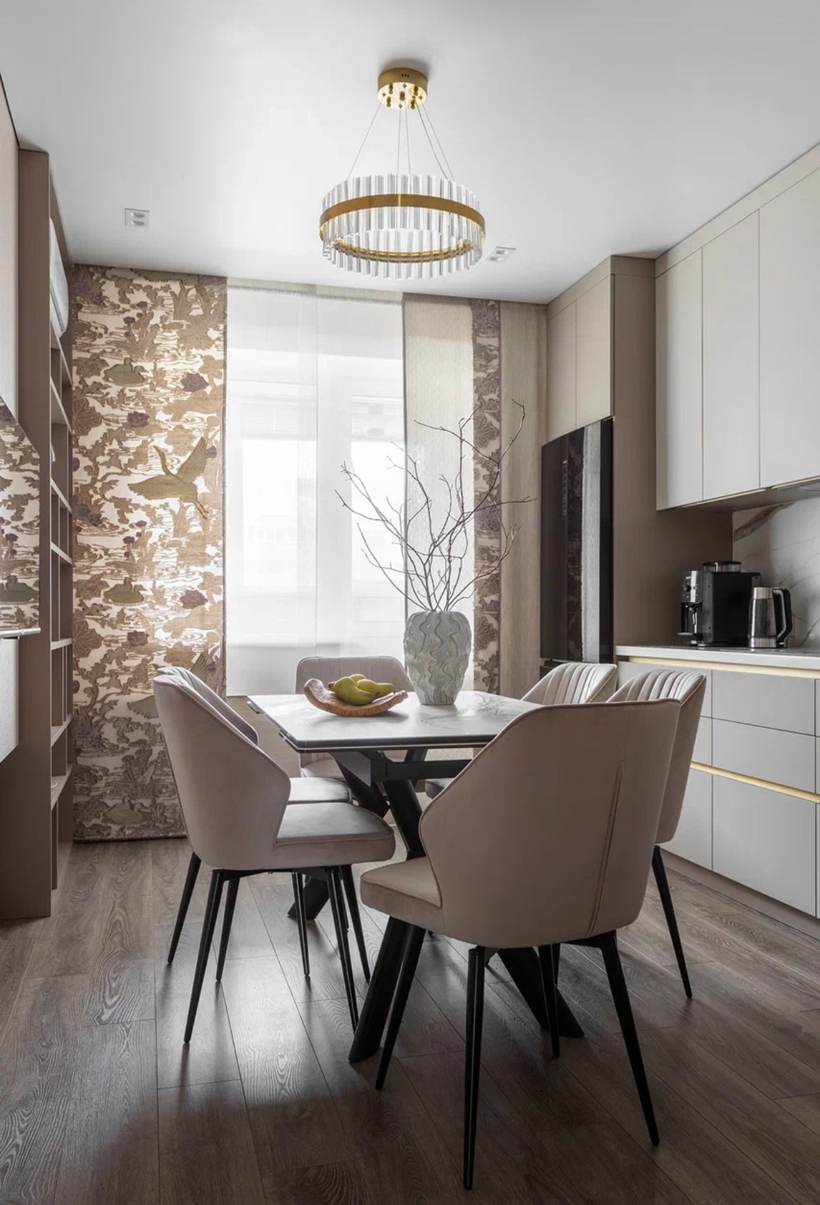 Японские панели для ресторана, элегантные ткани с интересным узором