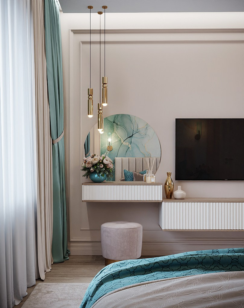 Дом с бирюзовыми акцентами. Студия дизайна