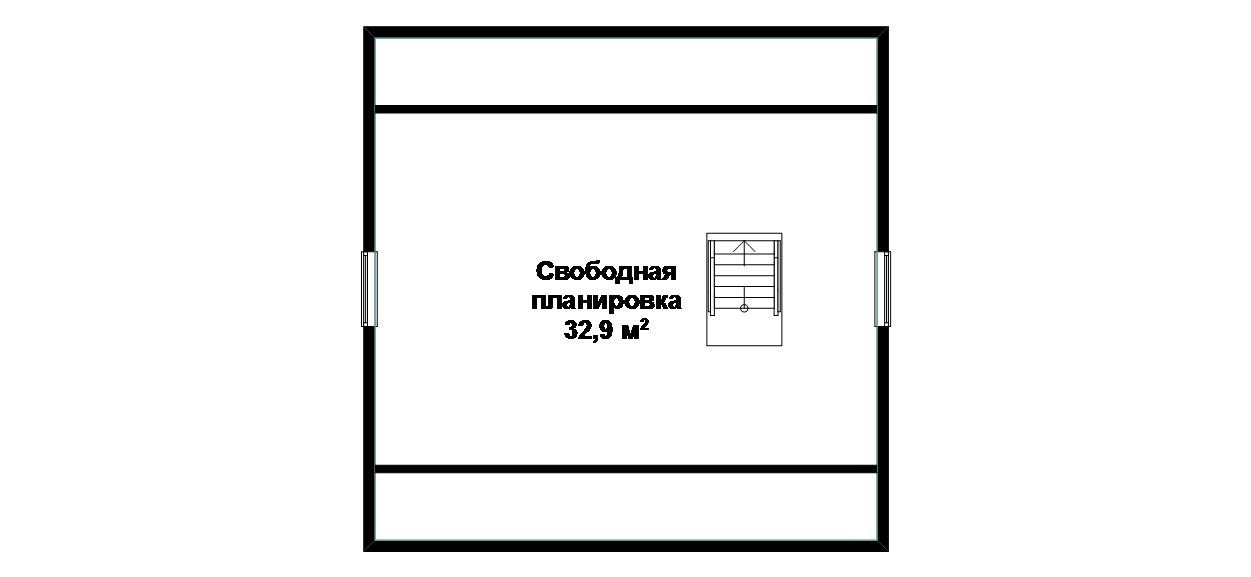 Проект «Вальдшнеп» (75,6 м²). Строительство каркасных домов в Самаре «Атриум-СТ»