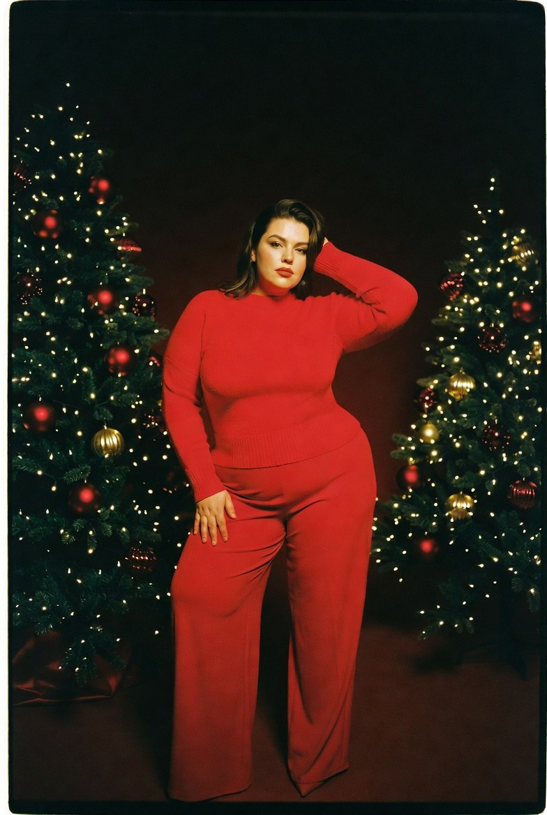 Плюс сайз в красном