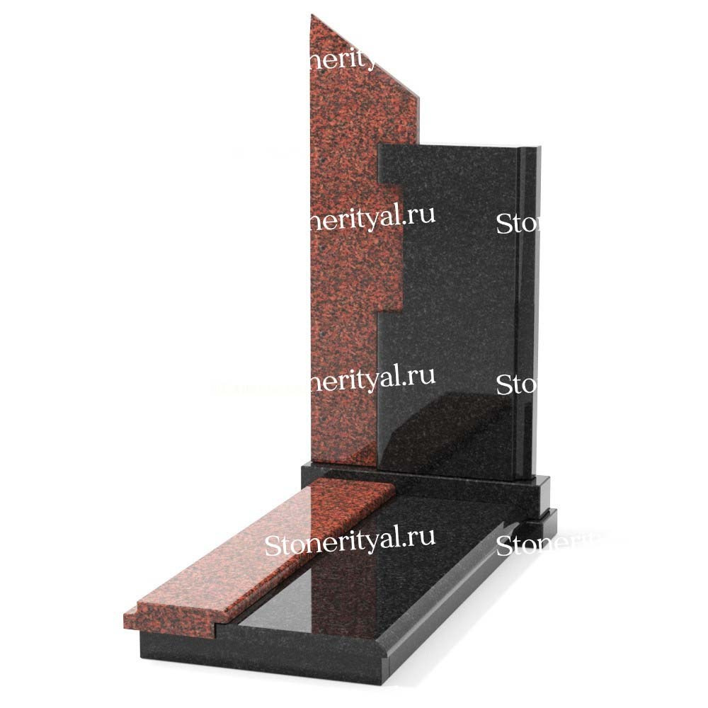 Комбинированные памятники на одного. Изготовление и установка памятников в Москве и МО