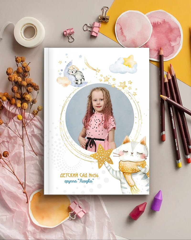 Белый котик. Детская выездная фотостудия