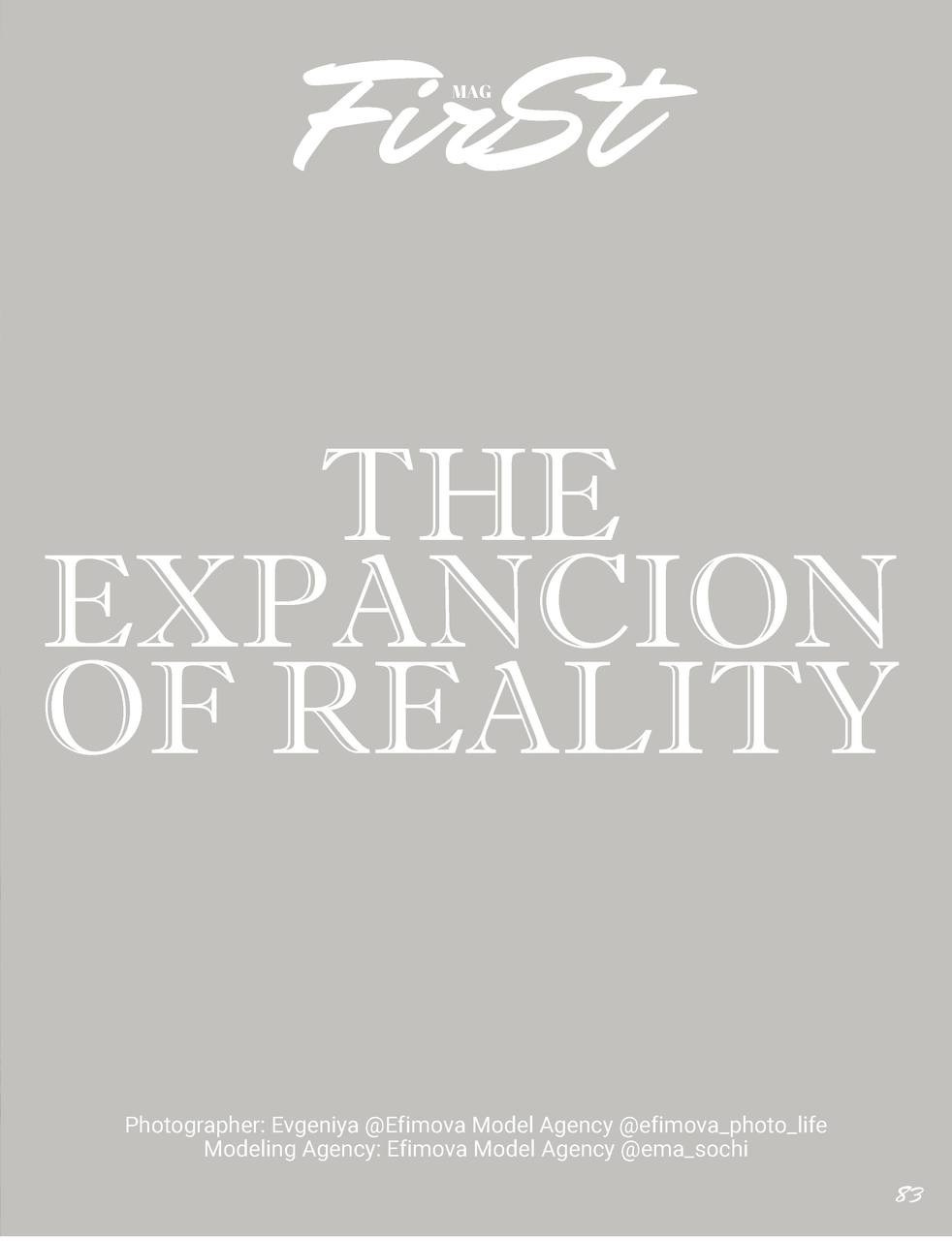 Журнал «First», публикация Лос-Анджелес, Калифорния. Efimova Model Agency