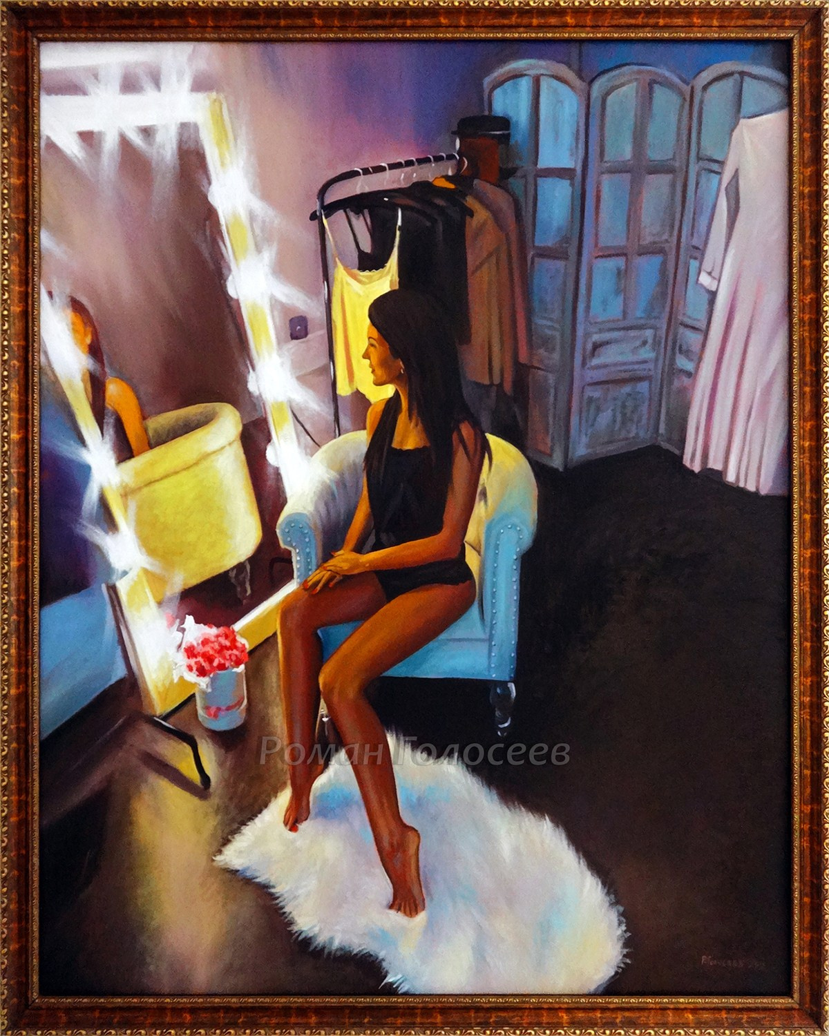 "Взгляд в зеркало. Будущее впереди...", 100х80, холст, масло, 15.12.2016