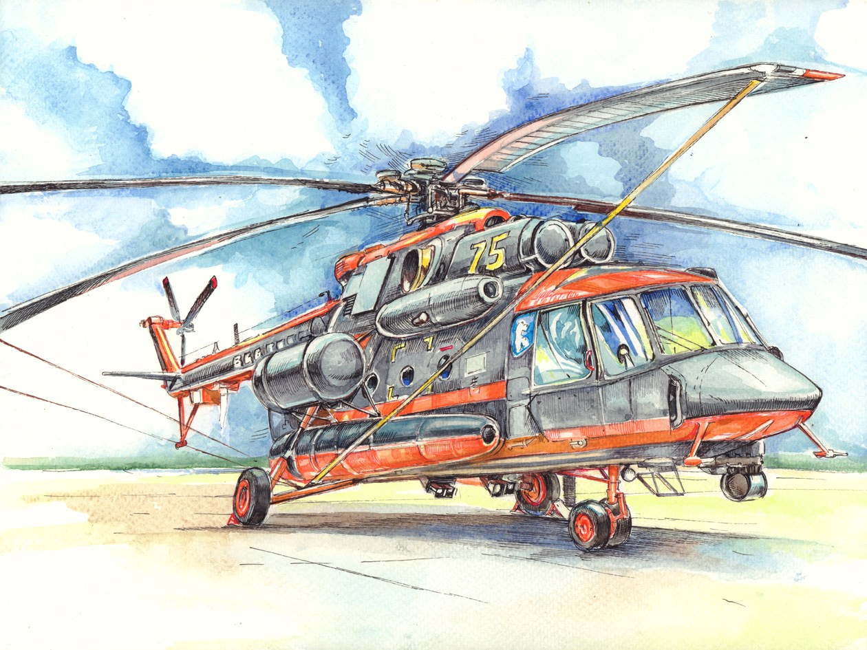 Авиация. Художник Александр Петрунин