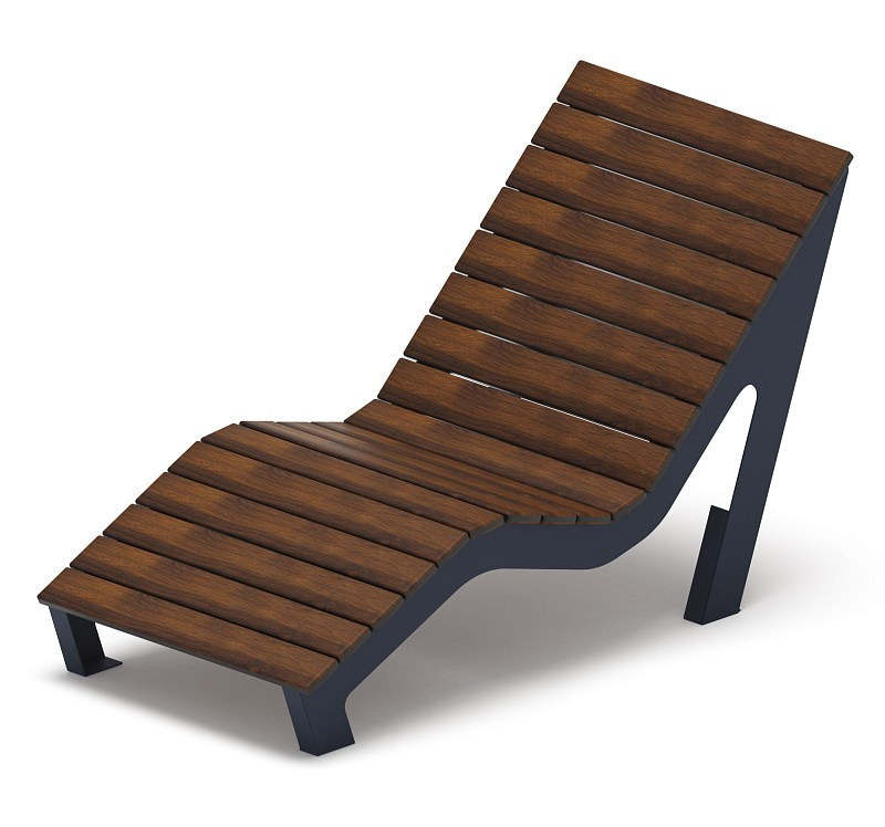 Шезлонг парковый - МФ 42.03.01-10 (Темный дуб) Д:780 (под анкера) Габариты (ШхДхВ): 1690x780x930 мм 