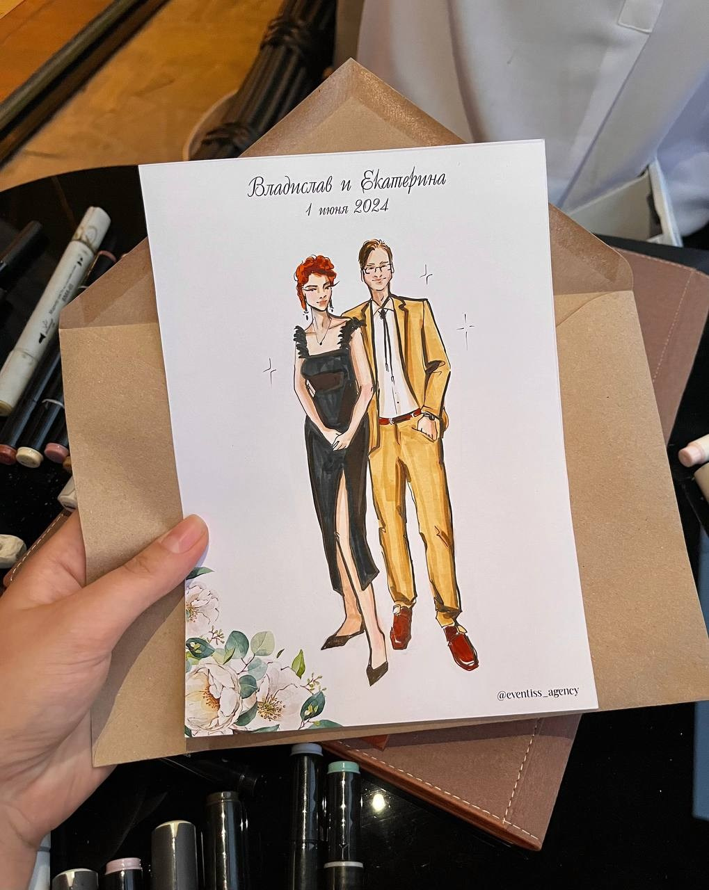 фэшн скетчинг гостей на мероприятие