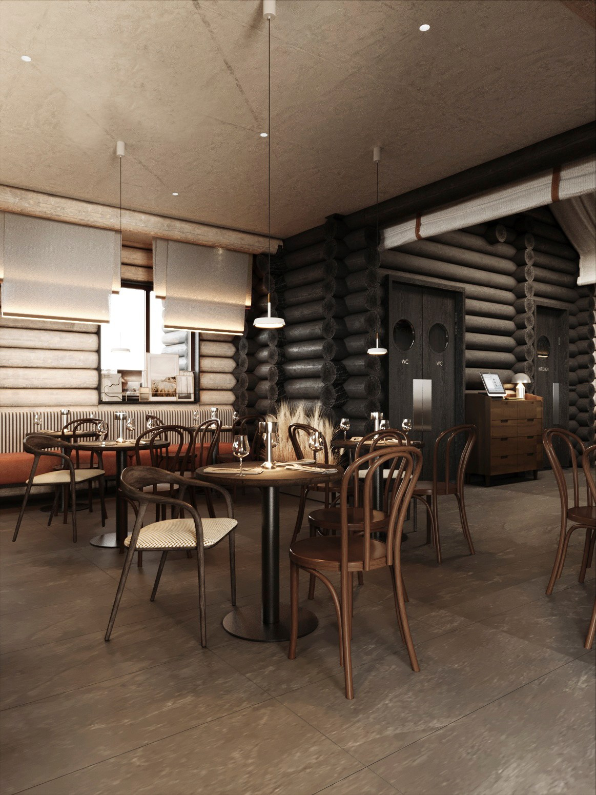 Ресторан, база отдыха «ОГУР». Дизайн интерьера от Дмитрия Баландина