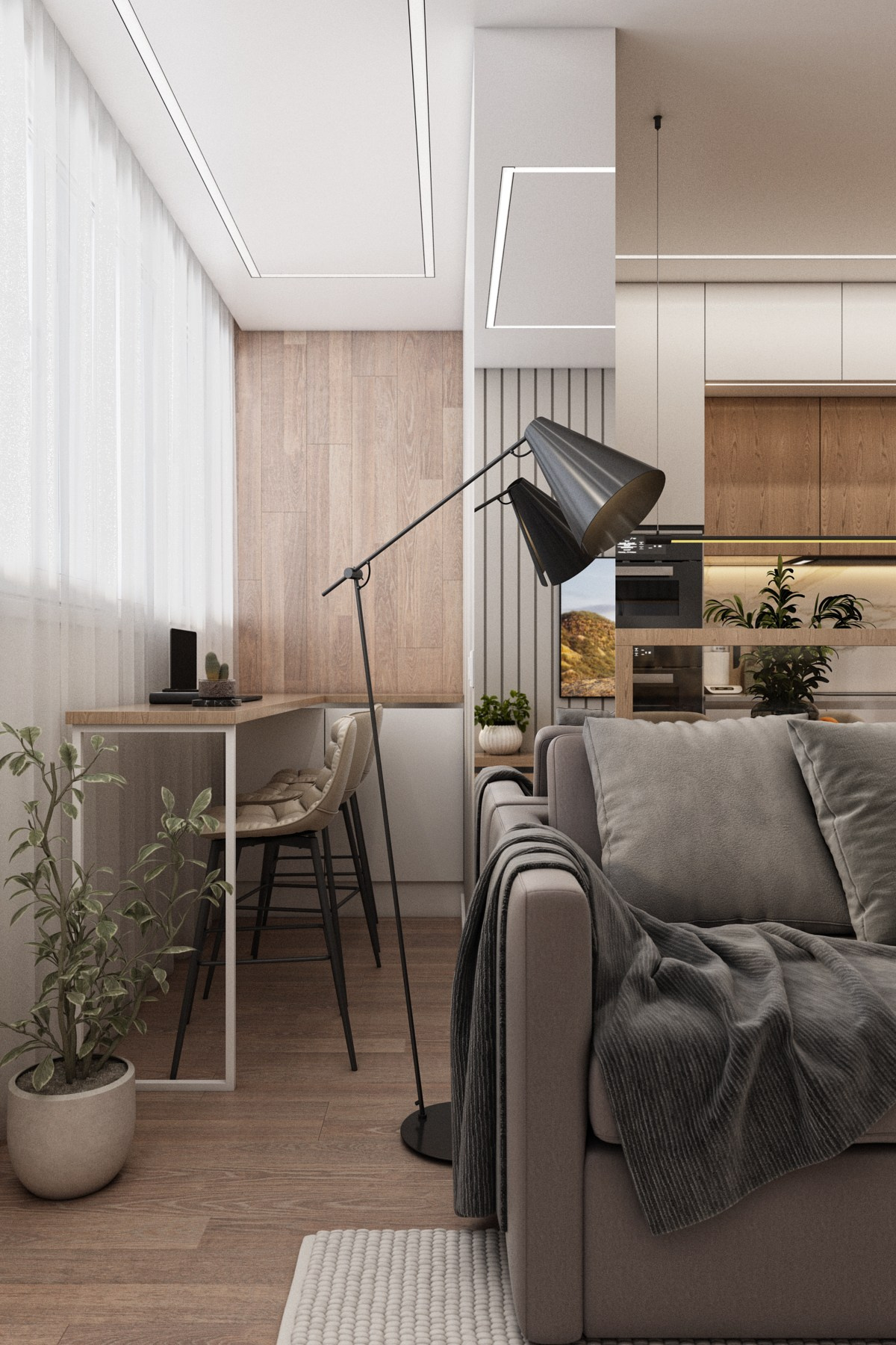 Простой и функциональный интерьер во вторичке. Дизайн-проекты жилых и общественных пространств во Владивостоке