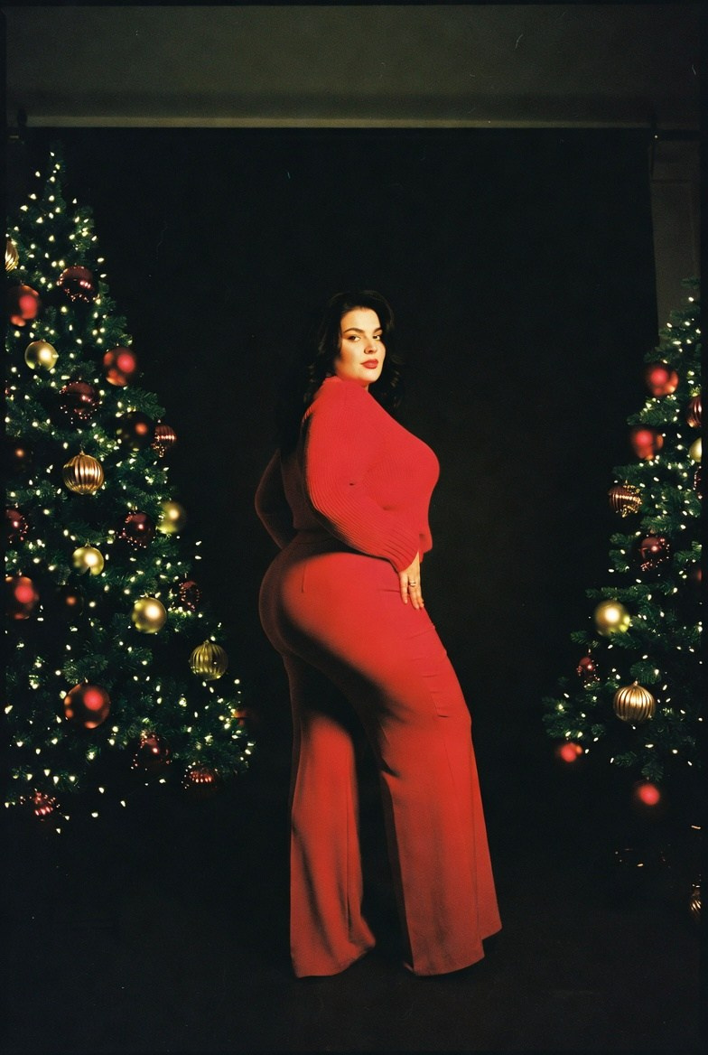 Плюс сайз в красном