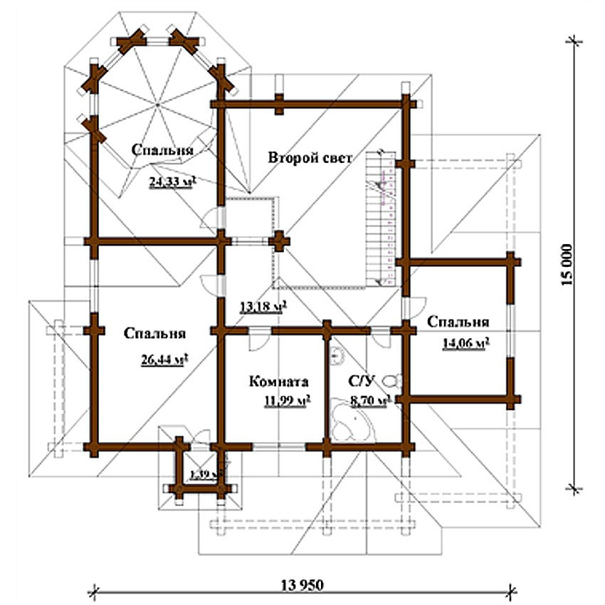 «Замок» 352 кв. м. Проекты деревянных домов