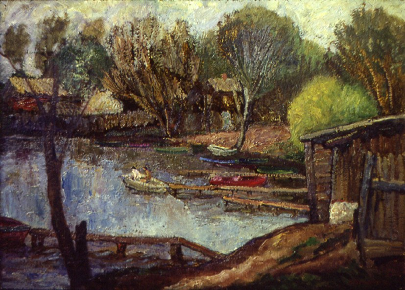 «Озеро в Косино» 1973 год Собр. Д. Томас. Мадрид. Художник Величко Вадим Семёнович