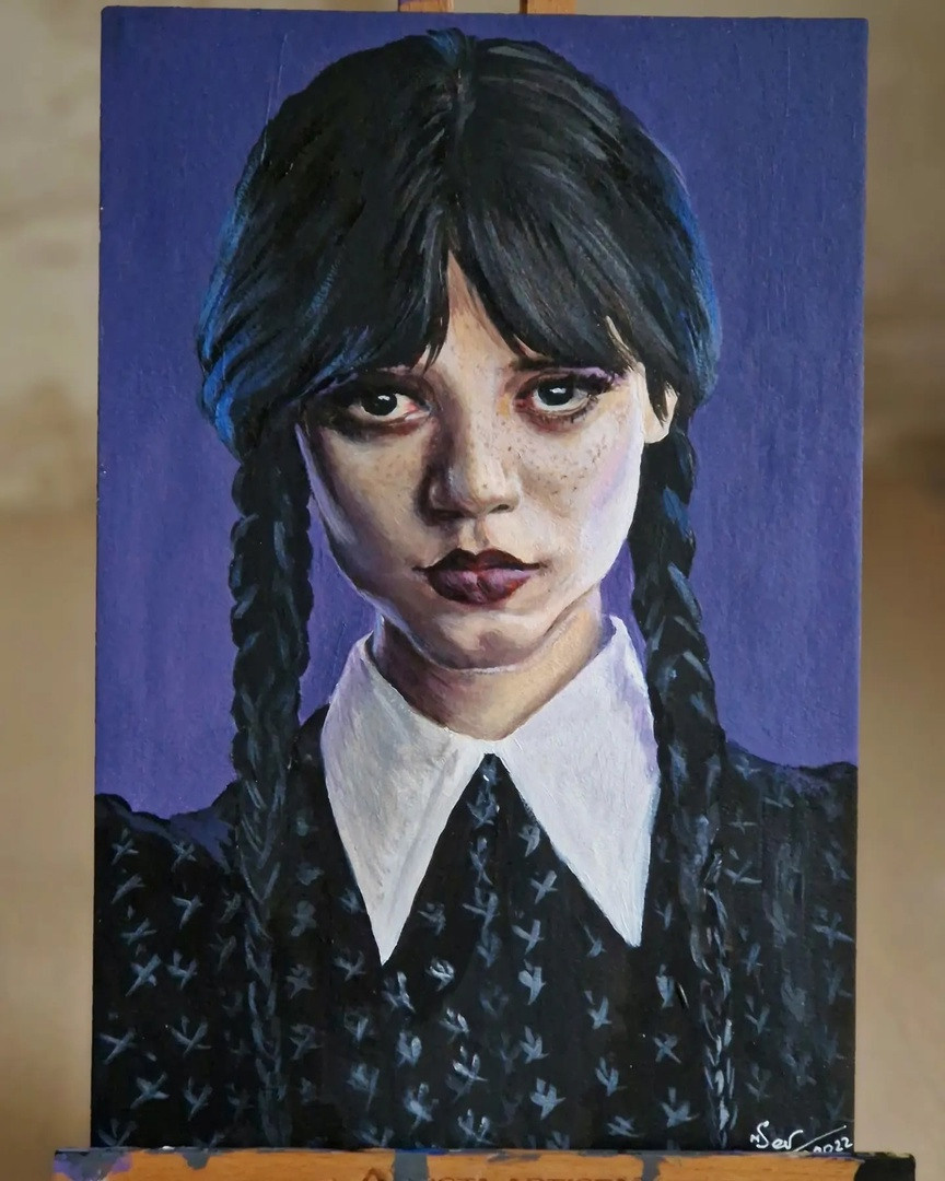 Работа выполнена акрилом  Работа выполнена акрилом на холст е портрет акрилом рисую акрилом акрил