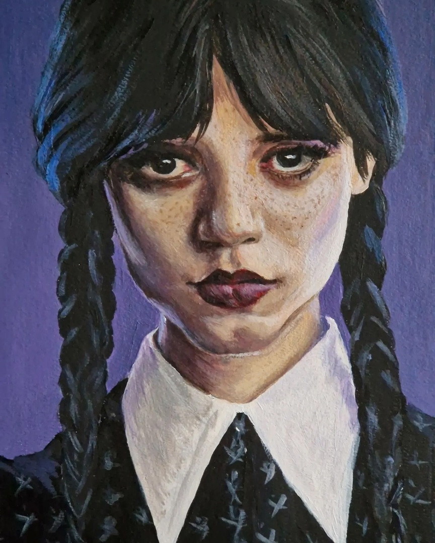 Работа выполнена акрилом  Работа выполнена акрилом на холст е портрет акрилом рисую акрилом акрил