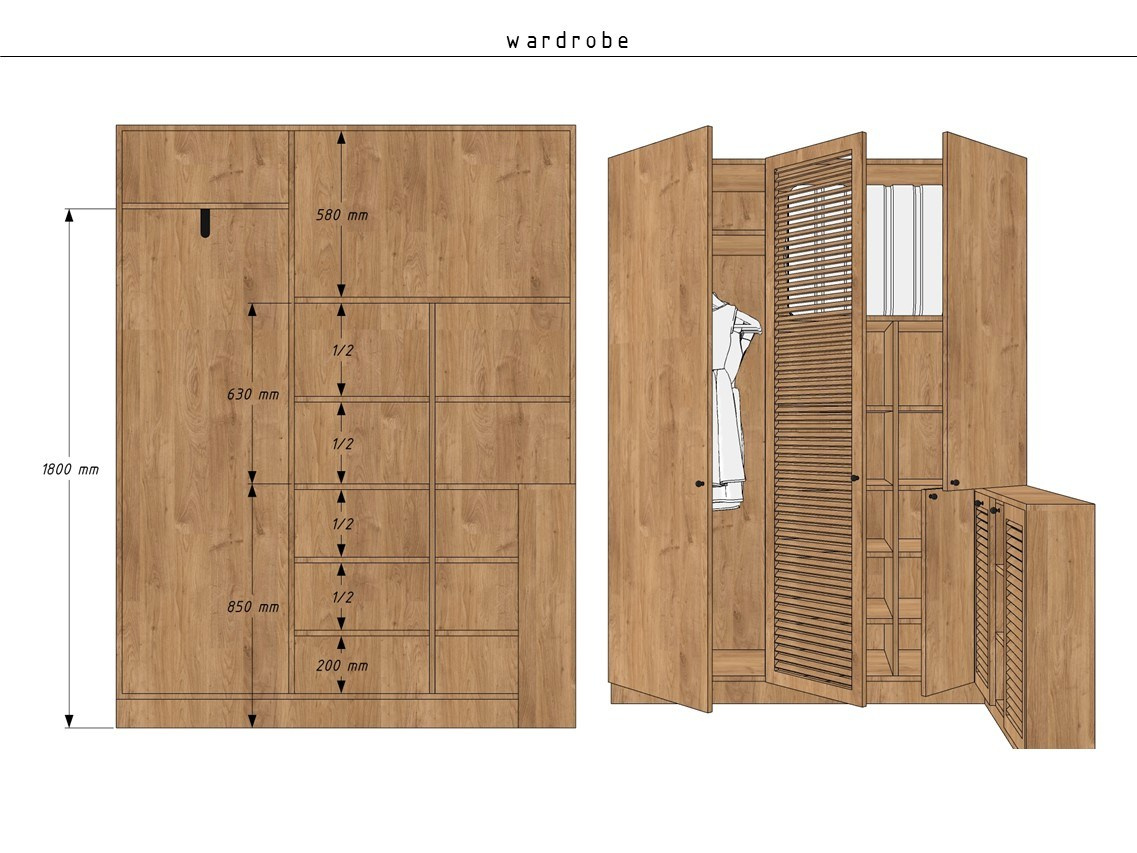 Альбом столярных изделий для проекта студии. Интерьерная визуализация SketchUp+Enscape