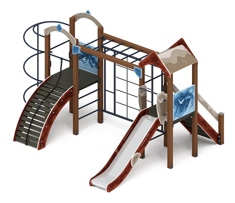 Рада (Алтай) - ДИК 2.01.2.07-04 - Игровой комплекс H=1200                                                                                                                    Габариты (ШхДхВ): 4080x5000x3000                                                                                                                                                                       Зона безопасности, мм: 5780х8000                                                                                                                                                                  Скат горки: H=1200 (металлический скат)