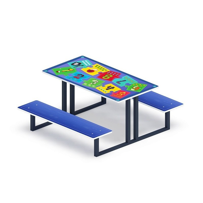 Столик детский (Арифметика) - МФ 31.01.07-01 Габариты (ШхДхВ): 1180x1360x620 мм Зона безопасности, мм: 2180х2360