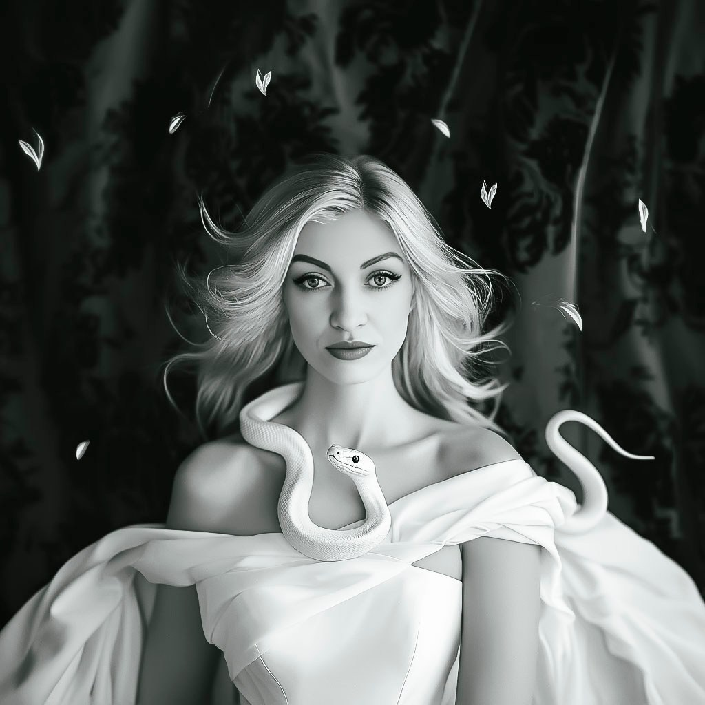 Нейрофотосессия Девушка со змеей.