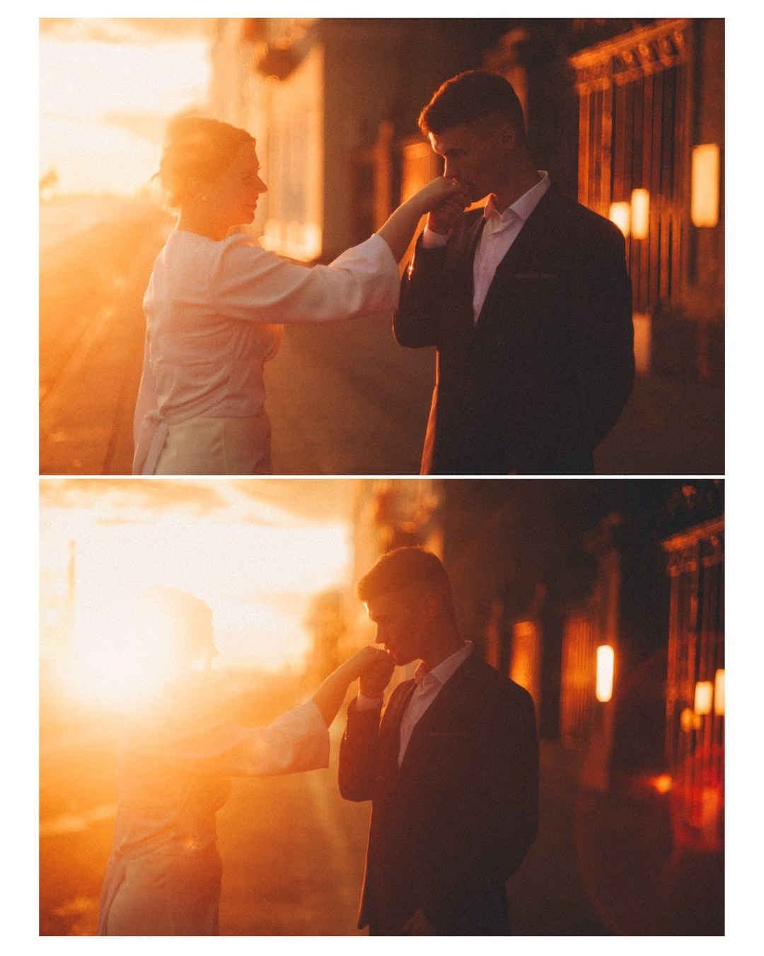 Свадебная прогулка на рассвете на фоне разводных мостов, Санкт-Петербург