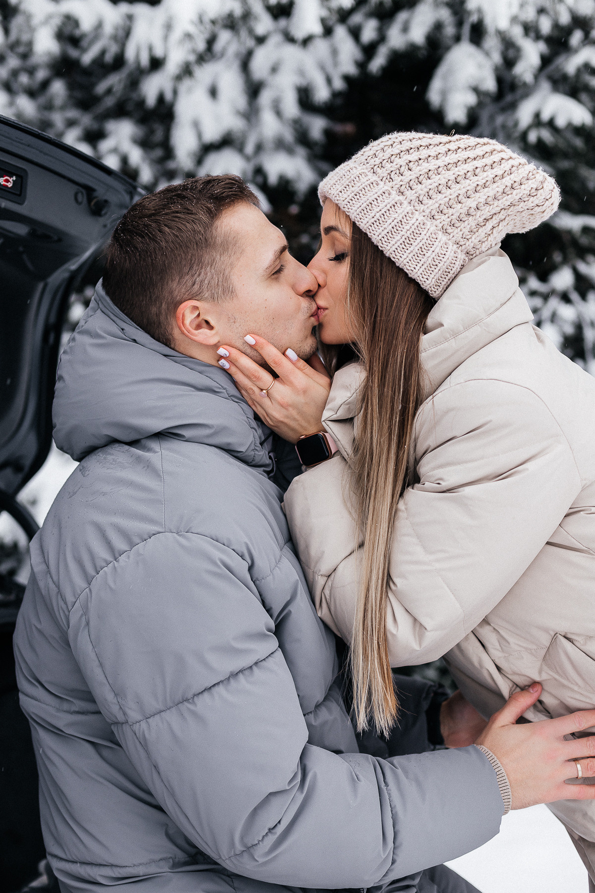 Lovestory в снежном лесу под минском. Алёна Берёзка фотограф Минск