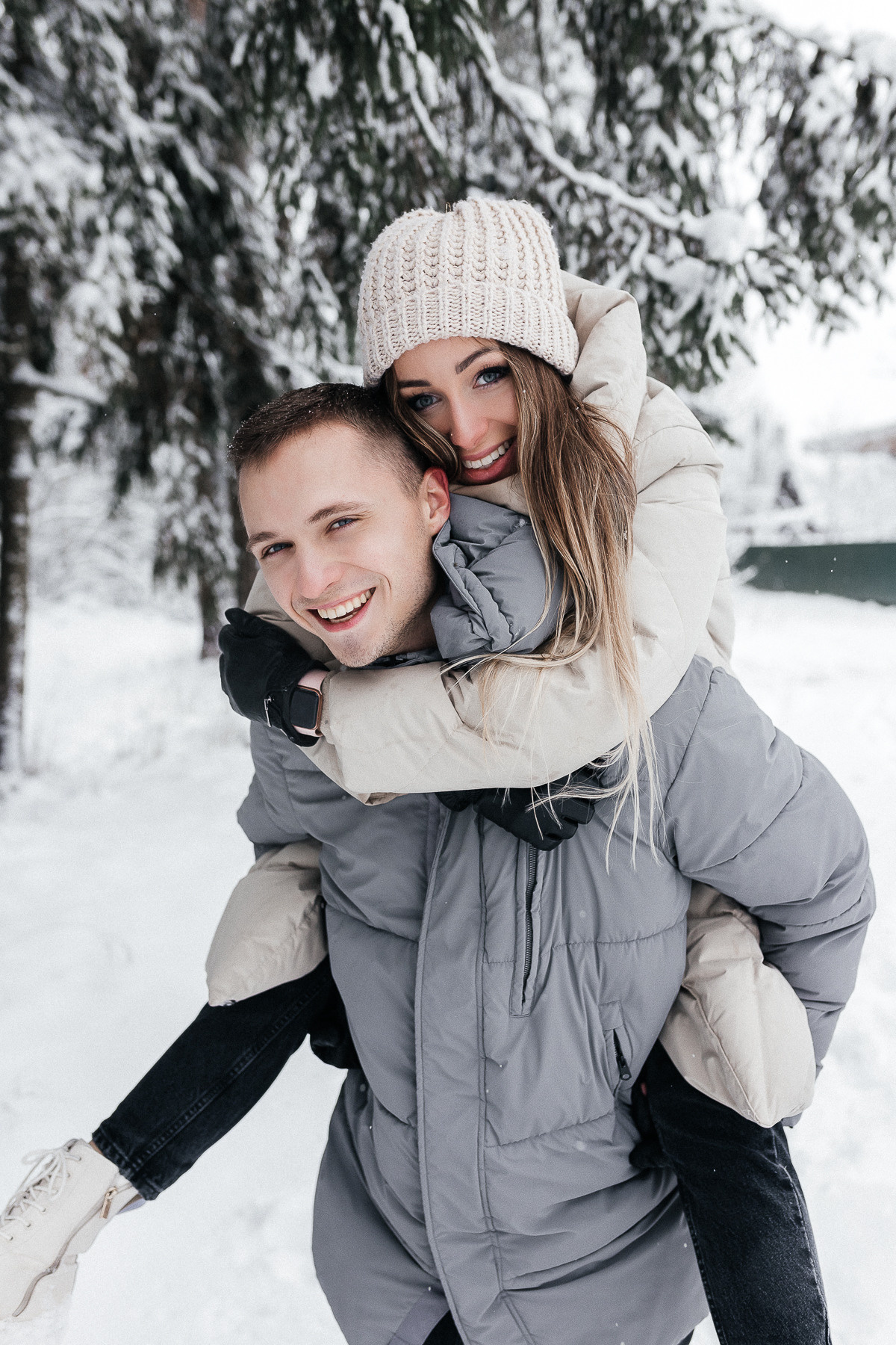 Lovestory в снежном лесу под минском. Алёна Берёзка фотограф Минск