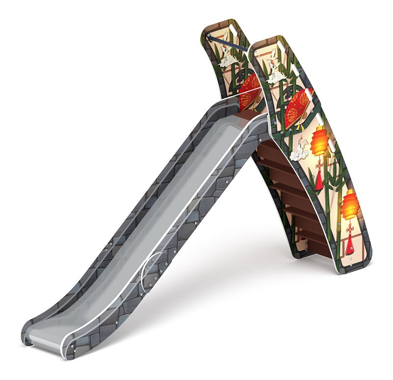 Горка большая - ИО 41.01.08-05 - (Шанхай) H=1500 Габариты (ШхДхВ): 600x3640x2360 Зона безопасности, мм: 3600х7140 Скат горки: H=1500 (металлический скат) Возрастные ограничения от 3 до 12 лет, весом не более 70 кг