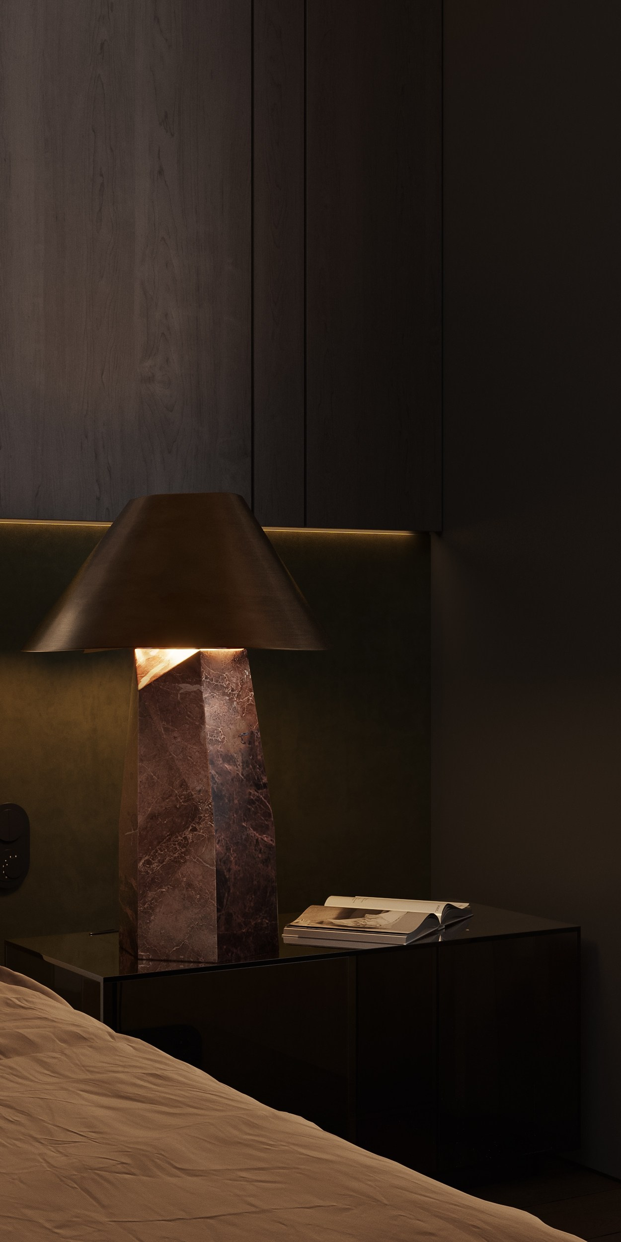 Интерьер спальни. 3D визуализация интерьера и архитектурной среды