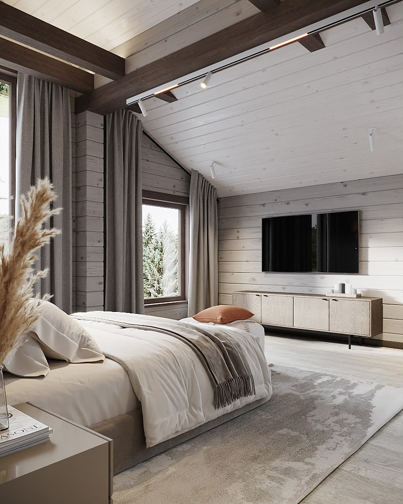 Дом из  бруса 250 м², Московская обл., к/п Гринвуд. Студия дизайна