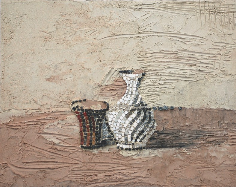 Алексей Жучков Натюрморт с вазой. мозаика 41х50.5. 2012