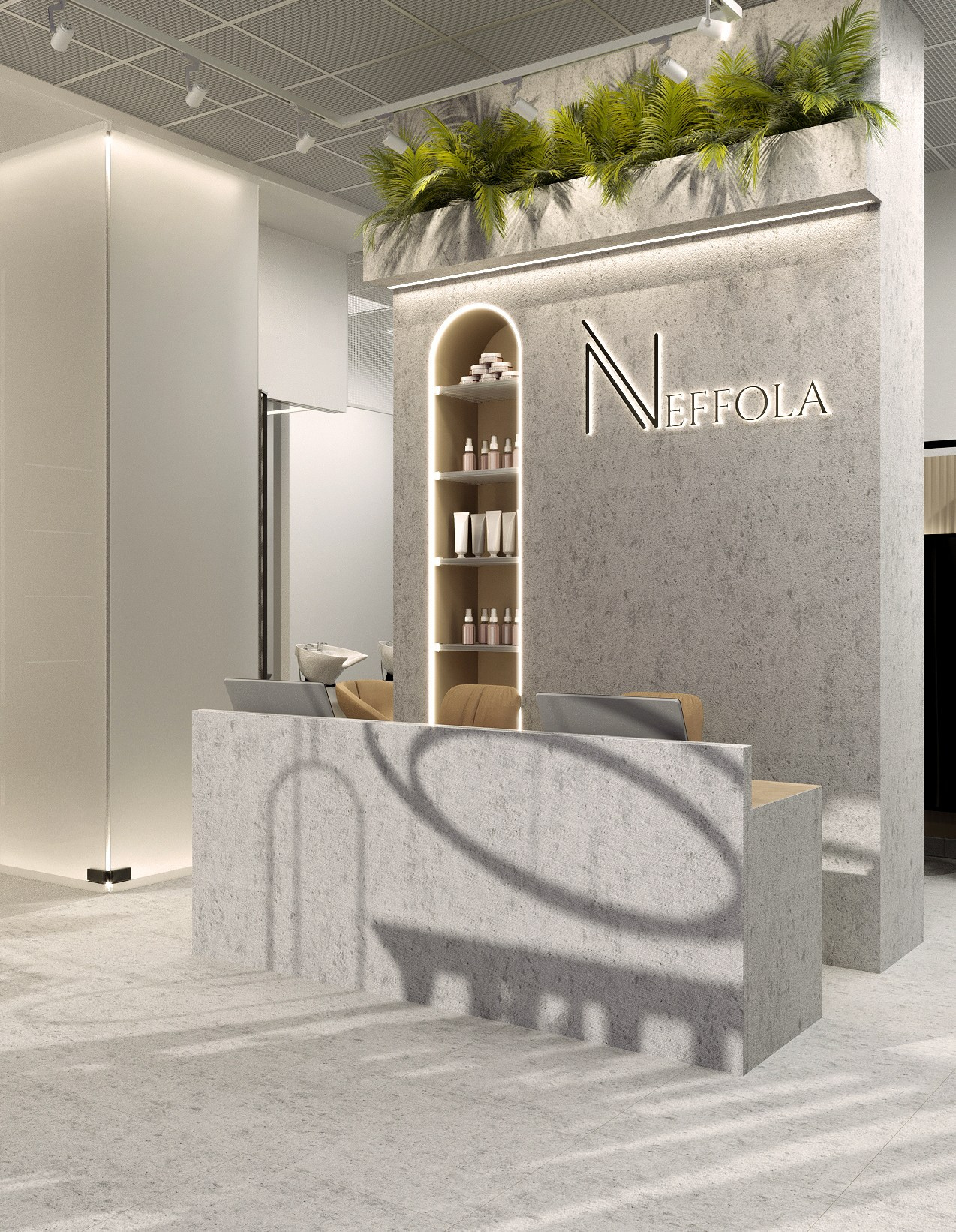 Салон красоты Neffola, г. Санкт-Петербург. Дизайн интерьера и экстерьера в Санкт-Петербурге Яна Емельянова