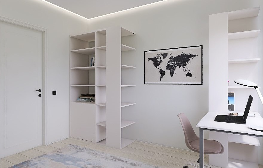 Дизайн-проект квартиры для семьи с тремя детьми. Главная