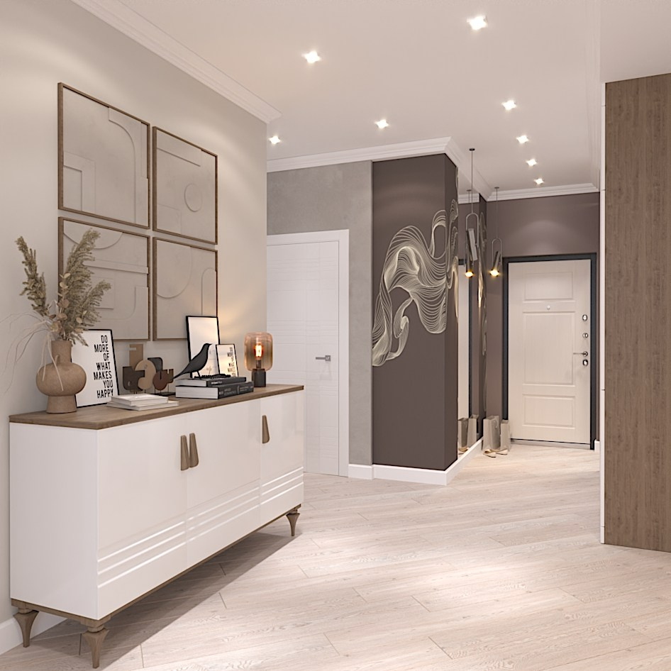 Стильная прихожая. Студия дизайна FishkaRom в Краснодаре и по всей России