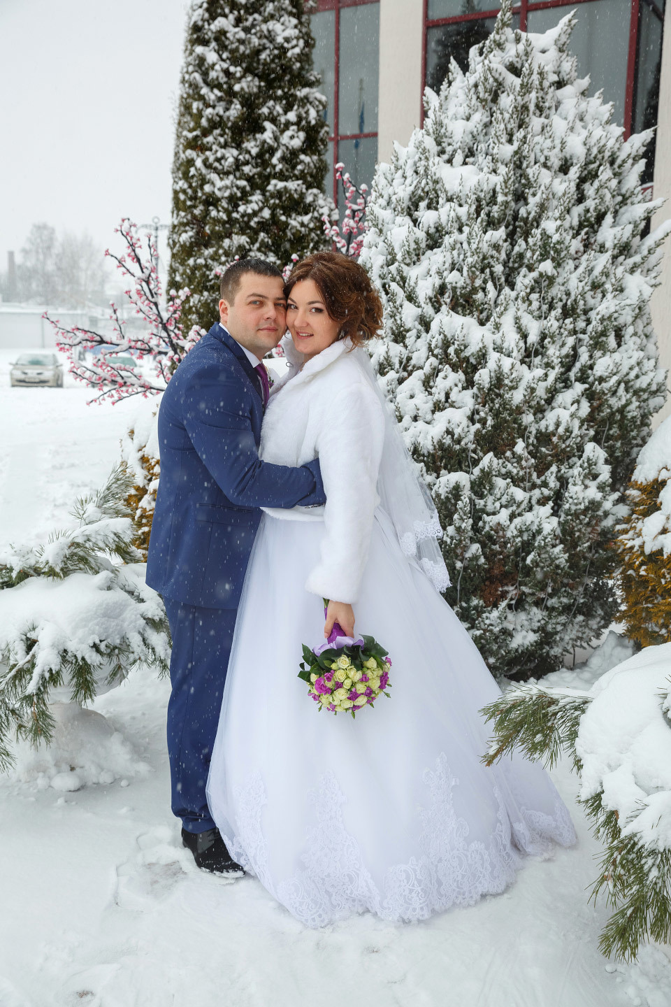 Зимняя свадебная фотосессия