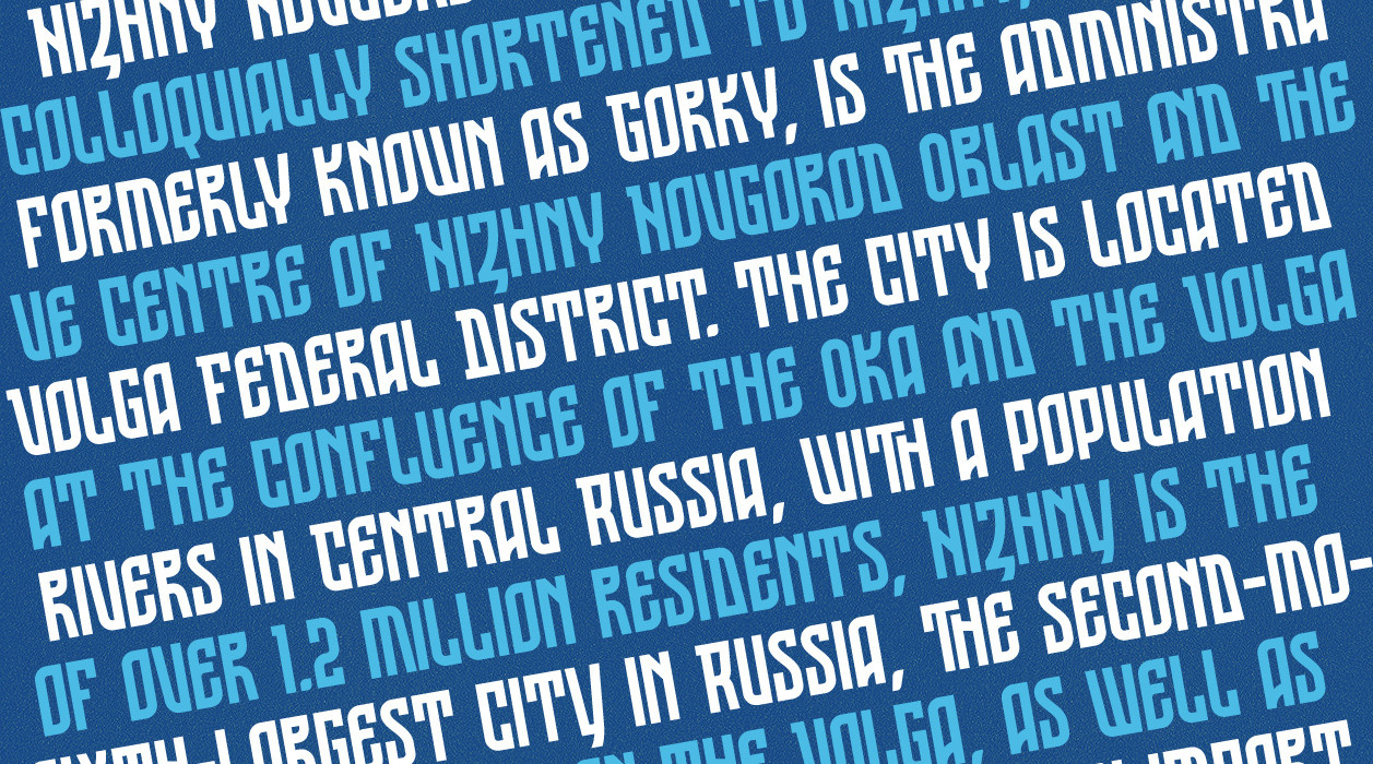 ST-Nizhegorodsky free font. Alexander Stan Shimanov