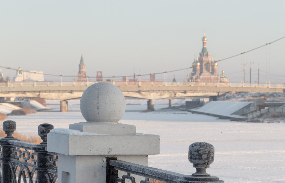 Река кокшага зимой