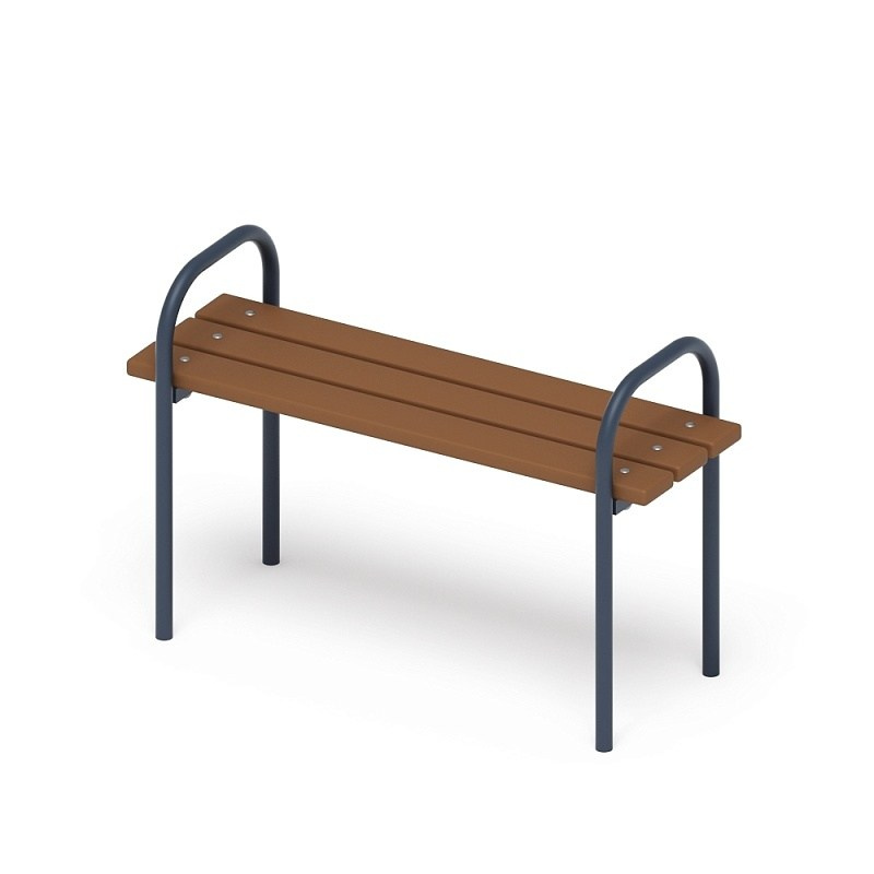 Скамья с поручнем - МФ 42.01.08-И1 Габариты (ШхДхВ): 1150x430x700 мм Зона безопасности, мм: 2150х1430