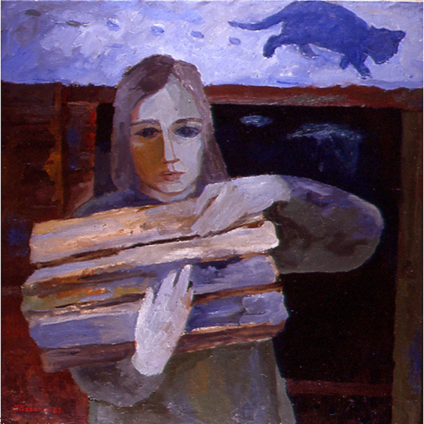 «Женщина с дровами» 1983 год Собр. Д. Томас. Мадрид. Художник Величко Вадим Семёнович