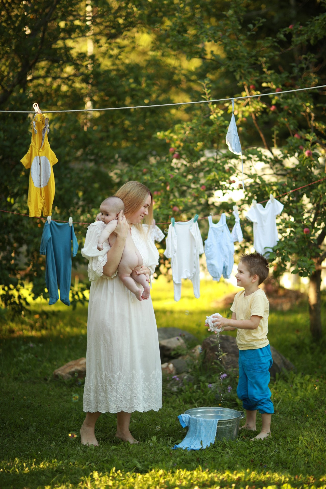 Большая стирка. Фотограф Юлия Рязанова Москва семейный и детский