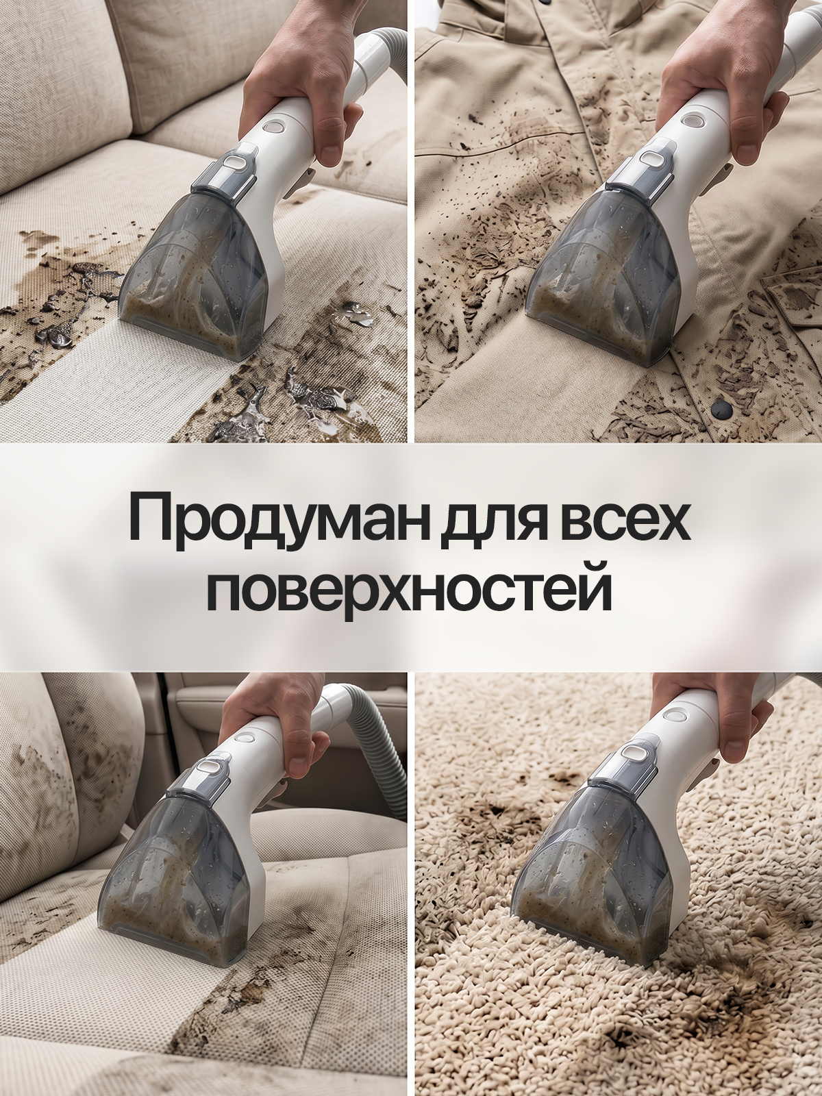 Моющий пылесос. Виталий Боголюбов Инфографика для маркетплейсов