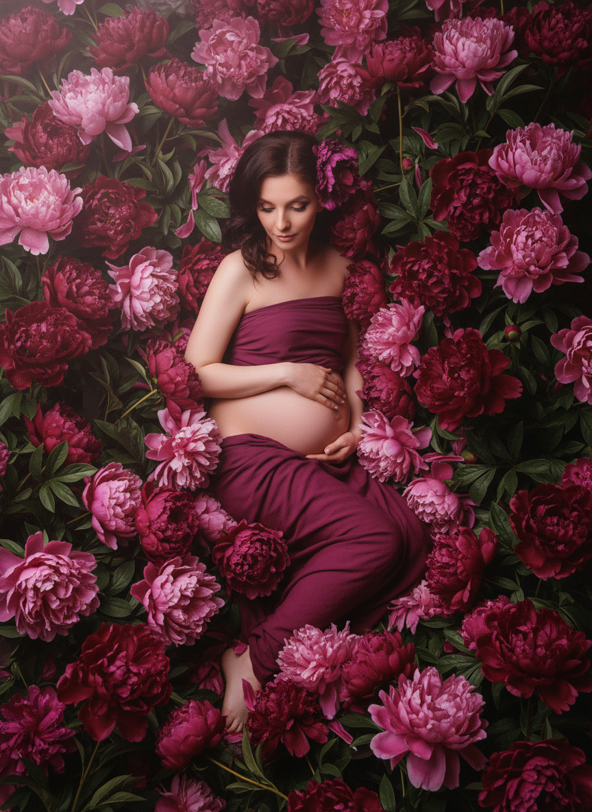 В цветах. Фотограф беременности в Екатеринбурге Илона Филатьева