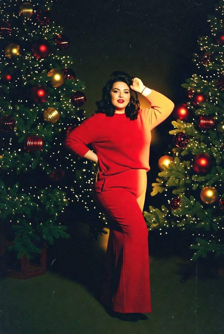 Плюс сайз в красном