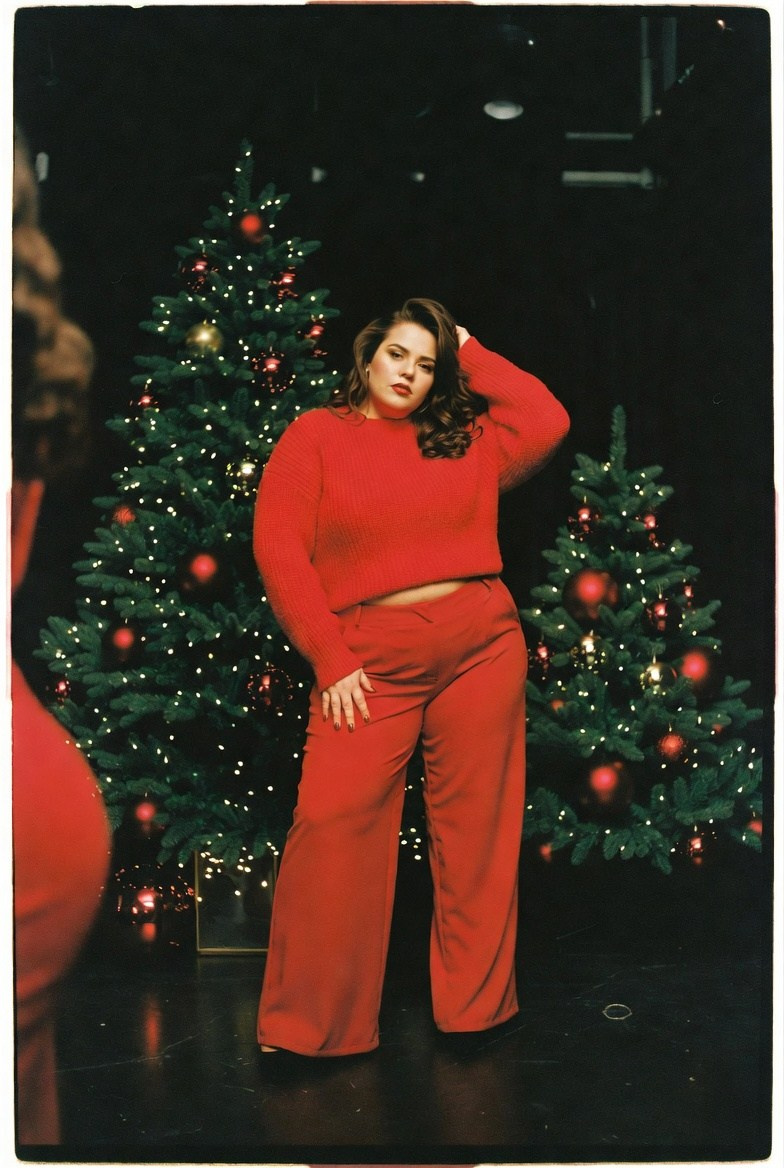 Плюс сайз в красном