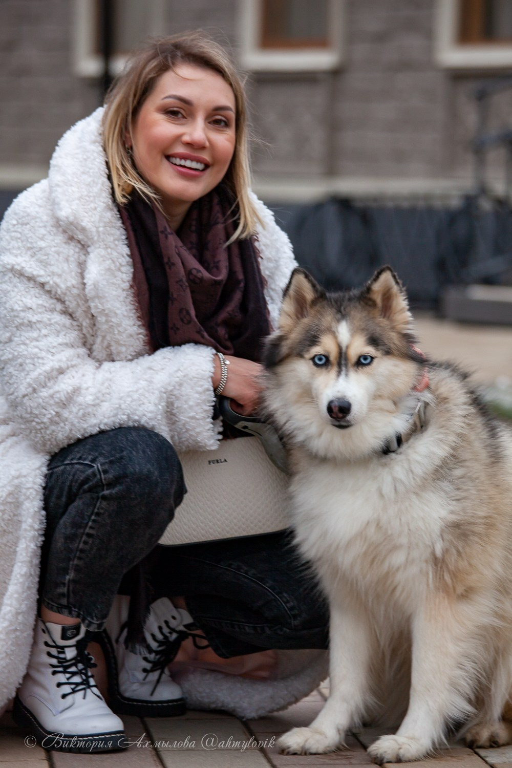 Прогулка с Хаски (Настя). Виктория Ахмылова. Фотограф в Москве