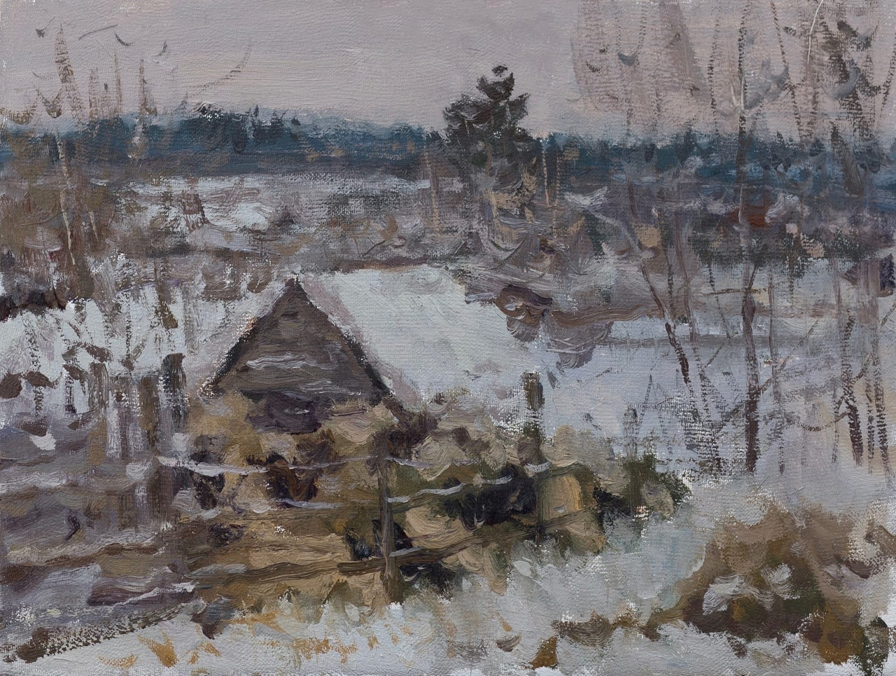 Загон. Художник Александр Каверин