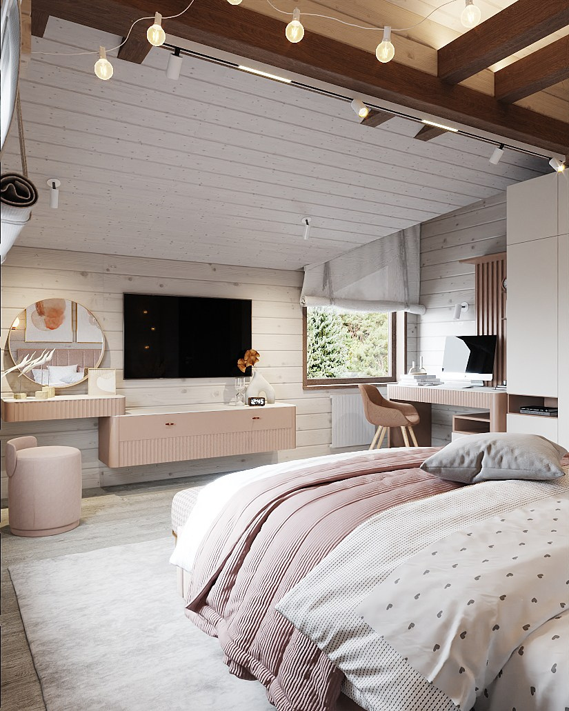 Дом из  бруса 250 м², Московская обл., к/п Гринвуд. Студия дизайна